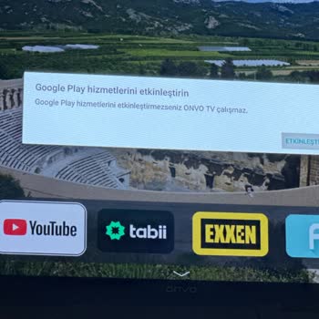 Onvo TV'de Sürekli Google Play Hizmetleri Sorunu