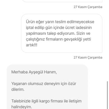 Hepsiburada'dan Aldığım Ürün Teslim Edilmiyor Ve İade Yapılmıyor