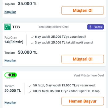 TEB'de Sıfır Faizli Kredi Mağduriyeti