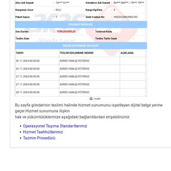 Yanlış Adres Notu Ve Teslimat Sorunu: Aras Kargo Mağduriyeti
