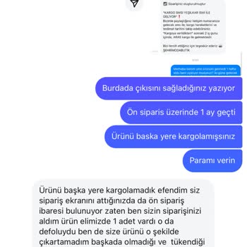 Sipariş Verilen Ürün Bir Aydır Teslim Edilmedi Ve Yanıltıcı Bilgilendirme