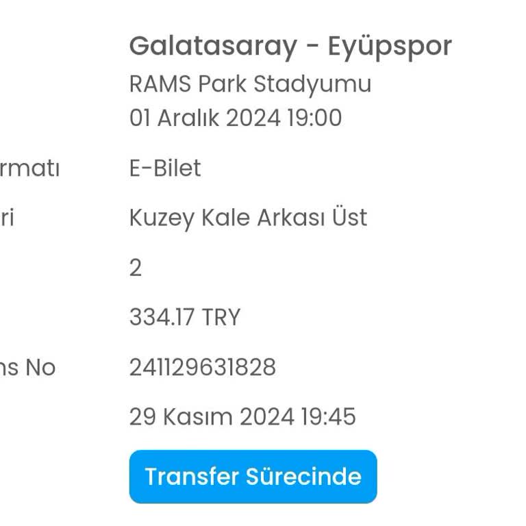 Bilet Transferi Sorunu: Maç Yaklaşıyor