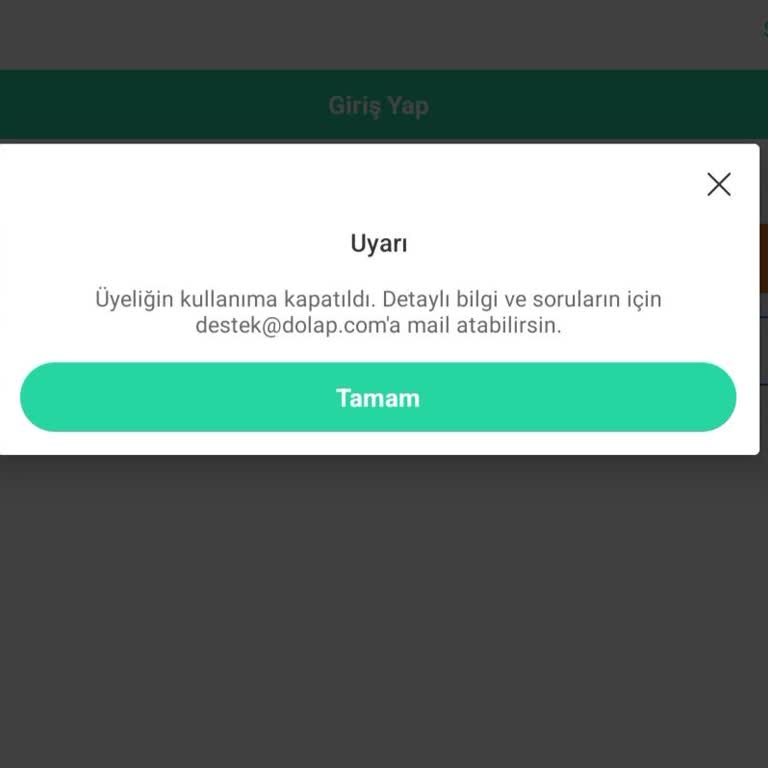 Dolap Uygulaması Hesap Kapatma Sorunu