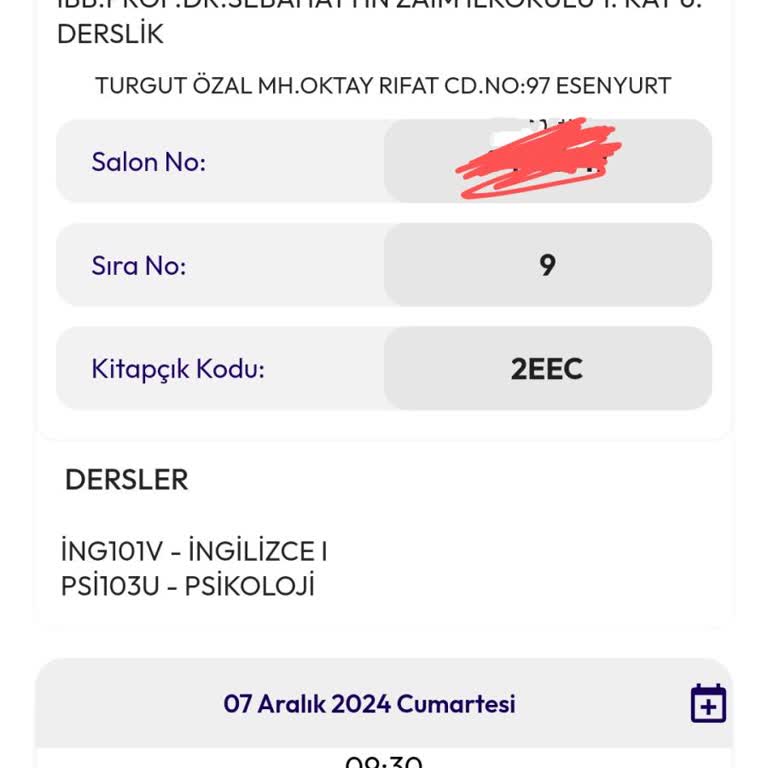 Sınav Yeri Yanlışlığı: İstanbul 3. Bölge Karışıklığı