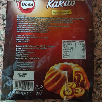 A101 Dorbi Kakao Kalitesiz Ürün!