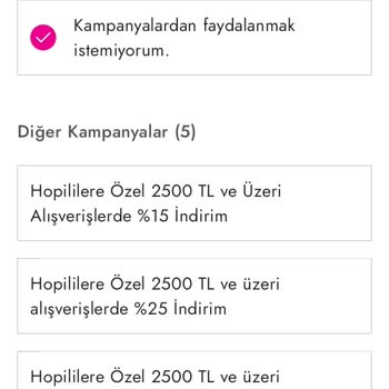 Hopi Kampanyalarını Seçememe Sorunu
