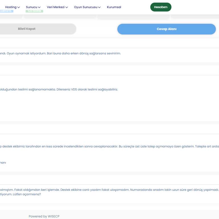 Webriva'dan Aldığım Minecraft Sunucusu Çalışmıyor Ve Destek Yetersiz