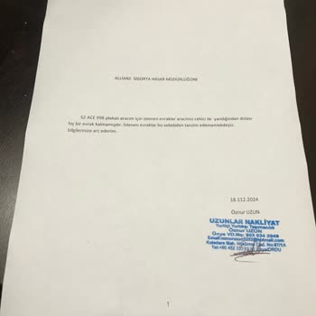 Yurt Dışında Yanan Araç İçin Sigorta Ödemesi Yapılmıyor