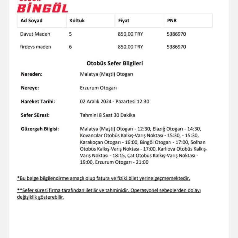 Obilet Bilet Değişiminde Kod Sorunu