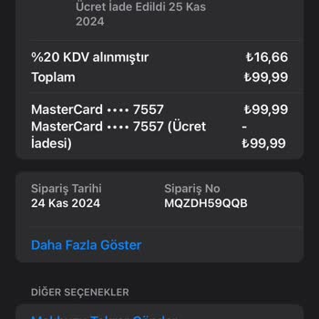 Yanlışlıkla Yapılan Satın Alımın İadesi Bekleniyor
