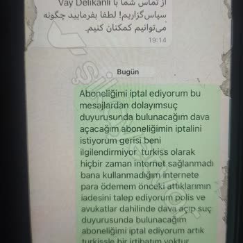 Tehdit Mesajları Ve İptal Edilmeyen Abonelik Sorunu