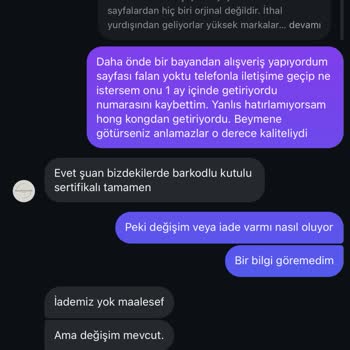 Değişim Sözü Tutulmayan Ürün İçin Yardım Talebi