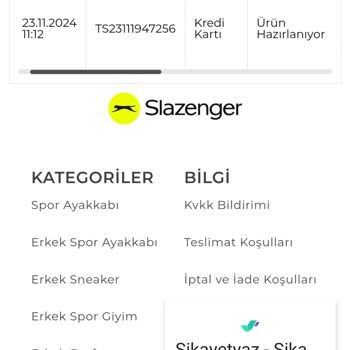 Sipariş Durumu Hakkında Bilgi Alamama Sorunu