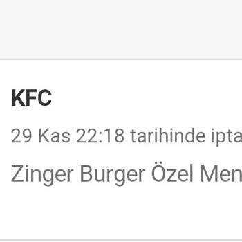 Saatlerce Beklenen Sipariş İptal Edildi