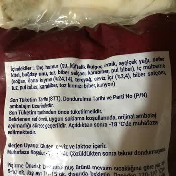 Metro Grossmarket İçli Köftede Beklenmedik Yabancı Madde Şoku!