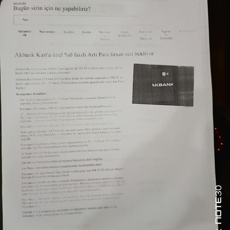 Akbank'ın Kampanya Şartlarını İhlal Etmesi