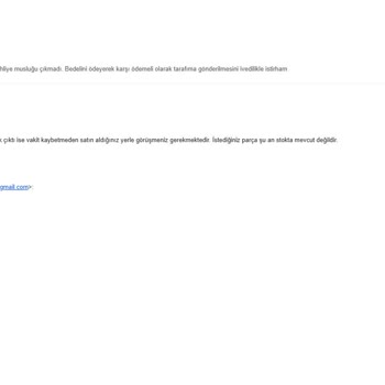 Eksik Parça Ve İlgisiz Müşteri Hizmetleri