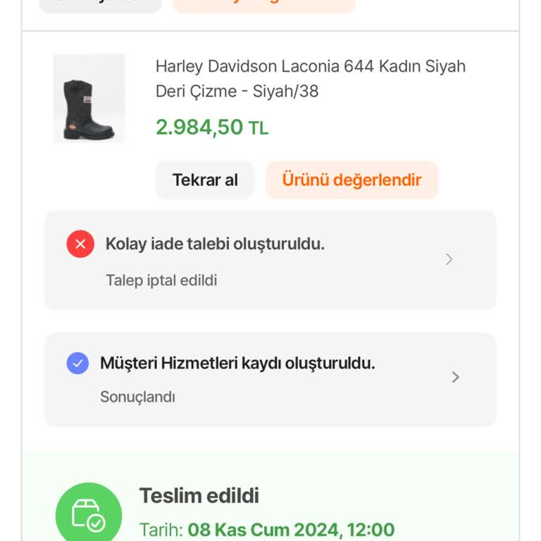 Harley Davidson Yanlış İade Süreci Ve Müşteri Hizmetleri Sorunu