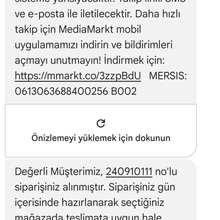 Yanlış Gönderilen Bilgilendirme Mesajı Hakkında Şikayet