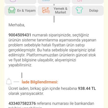 İndirimli Ürün İptali Ve Müşteri Memnuniyetsizliği