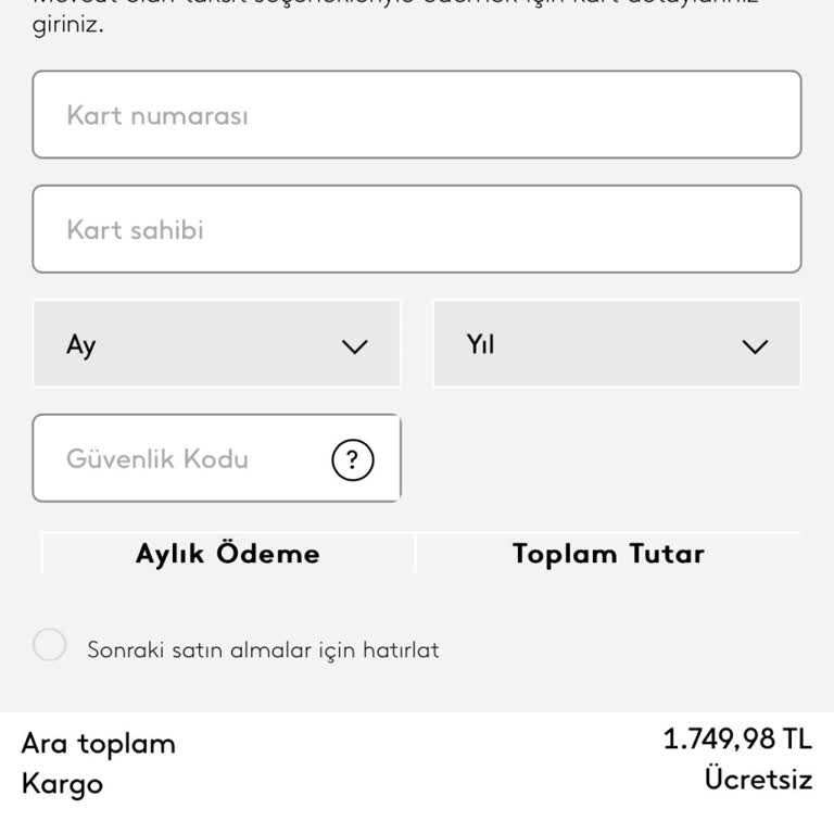 Mango Online Ödeme Ekranında Taksit Seçeneği Sorunu
