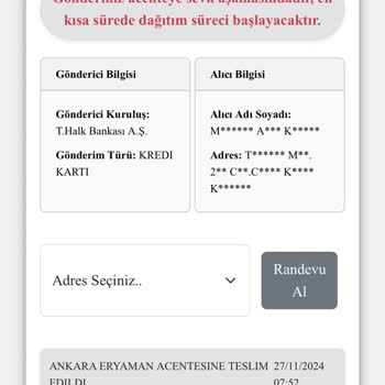 Kredi Kartı Teslimatında Gecikme Ve İletişim Sorunu