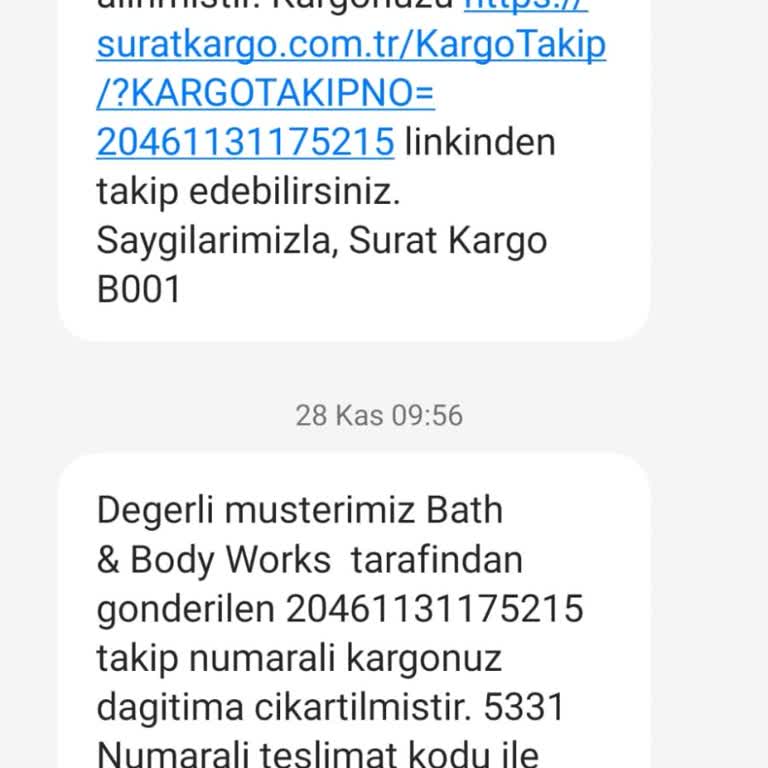 Sürat Kargo İZMİT/BEKİRDERE Şubesi İle Yaşanan Teslimat Sorunu
