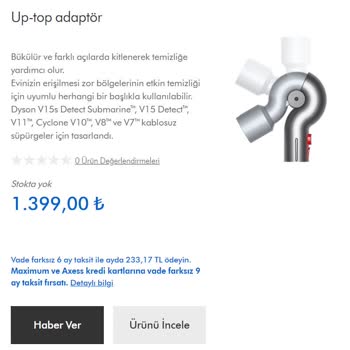Dyson Süpürge Aksesuar Stok Sorunu Ve Destek Eksikliği