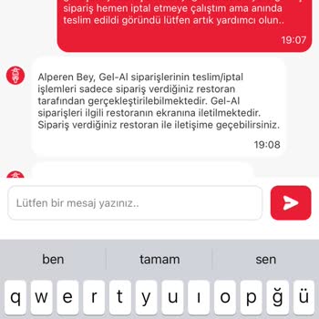 Yanlış Restoran Seçimi Ve İptal Edilemeyen Sipariş Sorunu