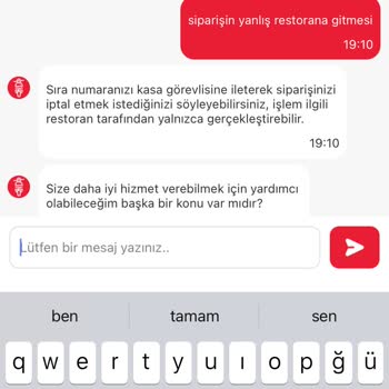 Yanlış Restoran Seçimi Ve İptal Edilemeyen Sipariş Sorunu