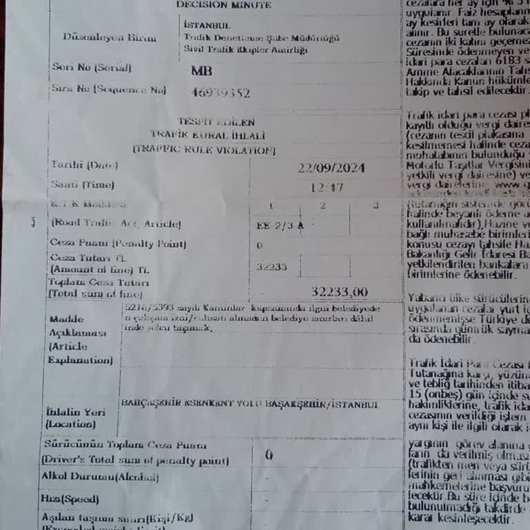 Martı Tag Sürücüsüne Trafik Cezası Şoku