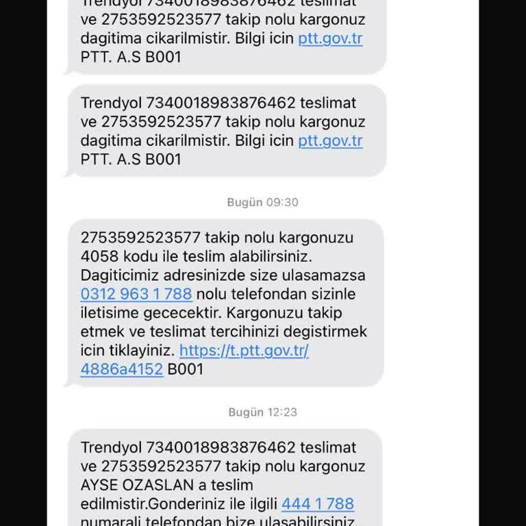 PTT Kargo'nun Teslimat Hatası