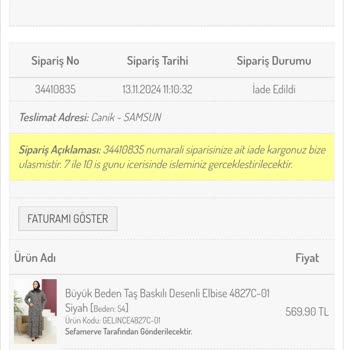 İade Ücreti Sorunu Ve Ulaşılamayan Müşteri Hizmetleri