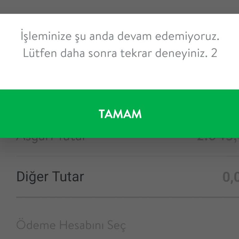 CepteTeb Uygulamasında Kredi Kartı Borcu Ödeme Sorunu