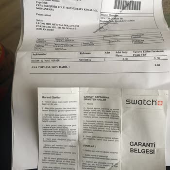 Swatch Saat Kayışı Sorunu Ve Garanti Belirsizliği