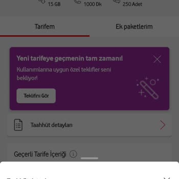 Vodafone Paket Değişikliği Ve Sözleşme Sorunu