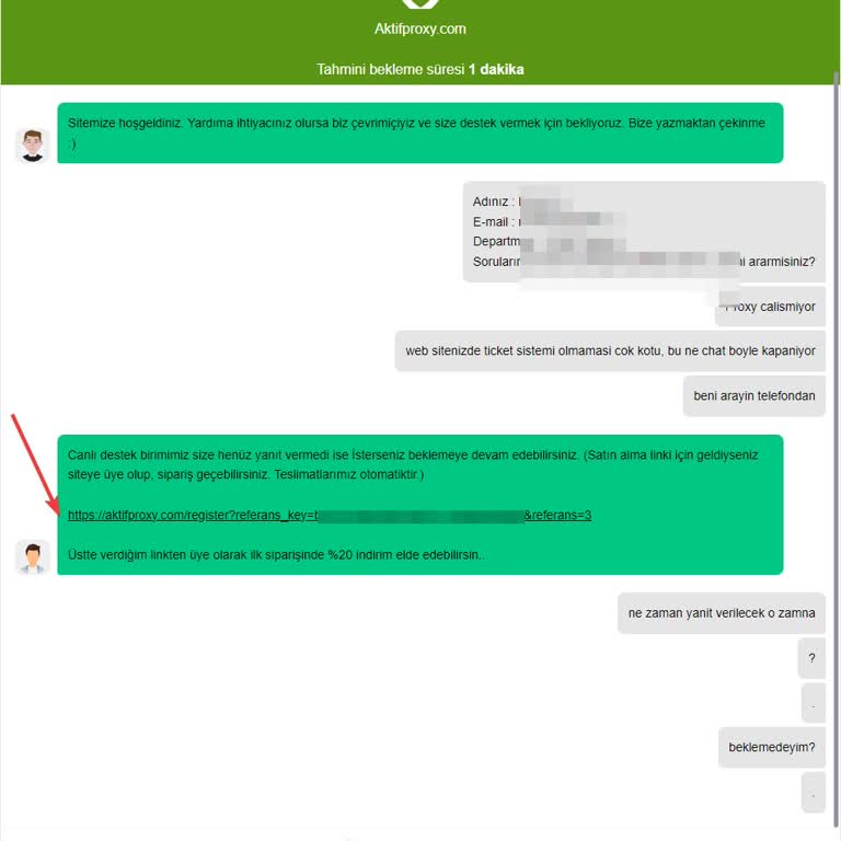 Çalışmayan Proxy Ve Yetersiz Destek