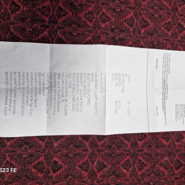 Kot Pantolonlarda Ölçü Farklılığı Ve Mağduriyet