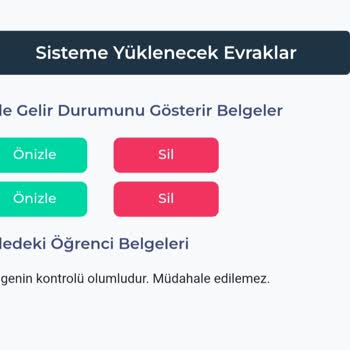 Burs Başvurusunda Belge Sorunları