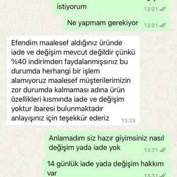 İndirimli Ürünlerde Haksız Değişim Politikası
