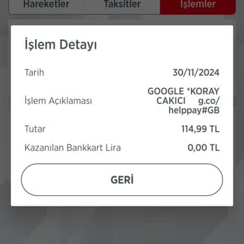 Google Hesabımdan İzinsiz Para Çekimi