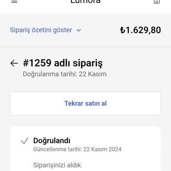 Lumora'dan Aldığım Ürün Kayboldu İletişim Yok