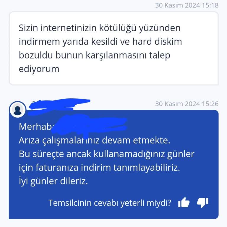 TurkNet Bağlantı Sorunları Ve Maddi Zarar