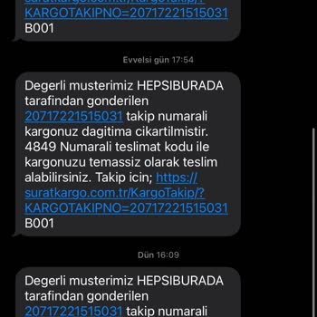 Sürat Kargo Teslimat Sorunu Ve Yanıltıcı Bilgilendirme