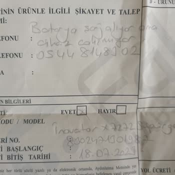 Fakir Süpürge Batarya Sorunu