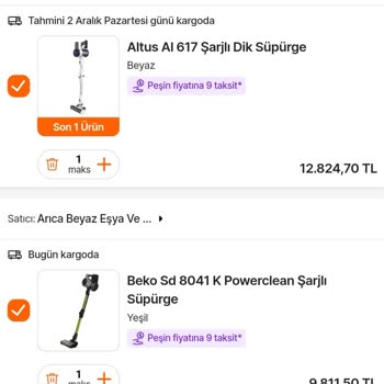 Altus Şarjlı Süpürge Değişiminde Eşdeğer Ürün Sorunu