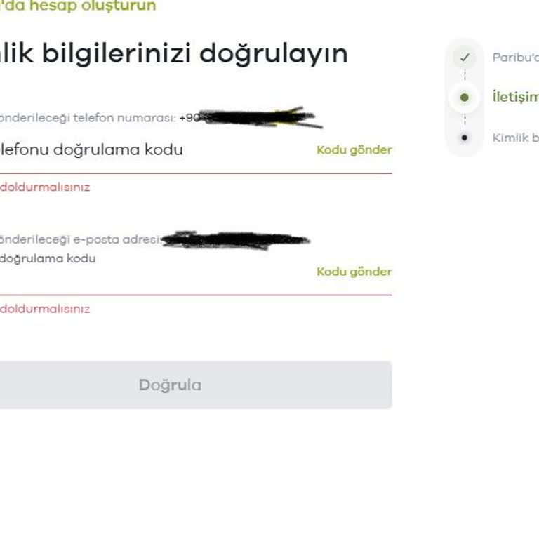 Paribu Üyelik Onay Kodu Sorunu