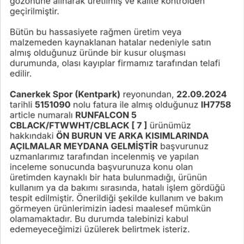 Adidas Ayakkabıda Açılma Sorunu Ve Garanti Hayal Kırıklığı