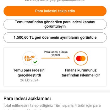 Para İadesi Bekleyişi