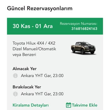 Araç Rezervasyonunda Yanıltıcı Sistem Sorunu